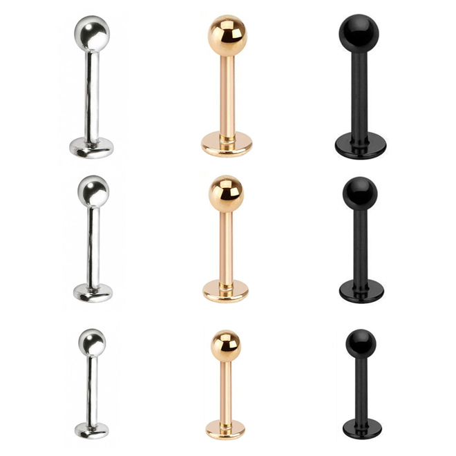 Plain Surgical Steel Labret Monroe Tragus Ear Piercing Lip Bar Stud eBay